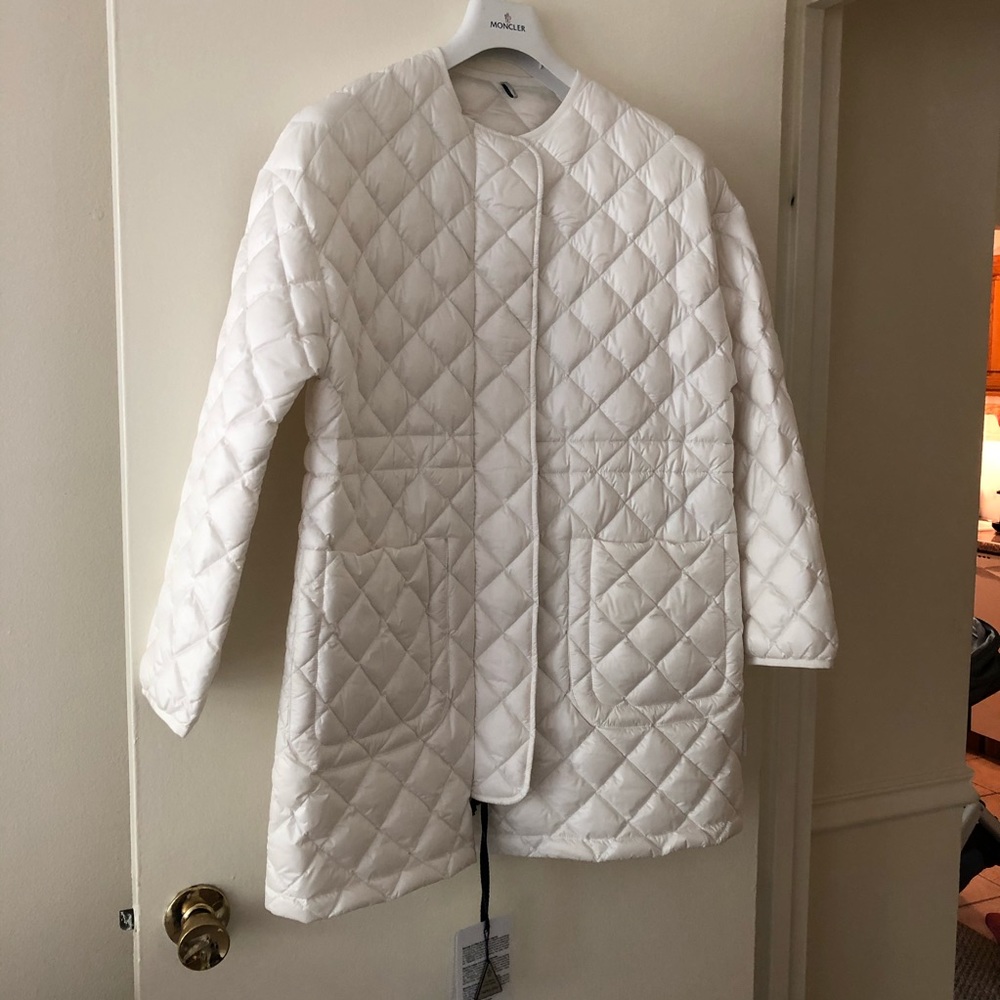 Moncler lightweight long down jacket